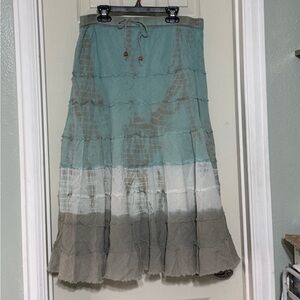Metro Wear Teal and Gray Long Skirt Women’s XL